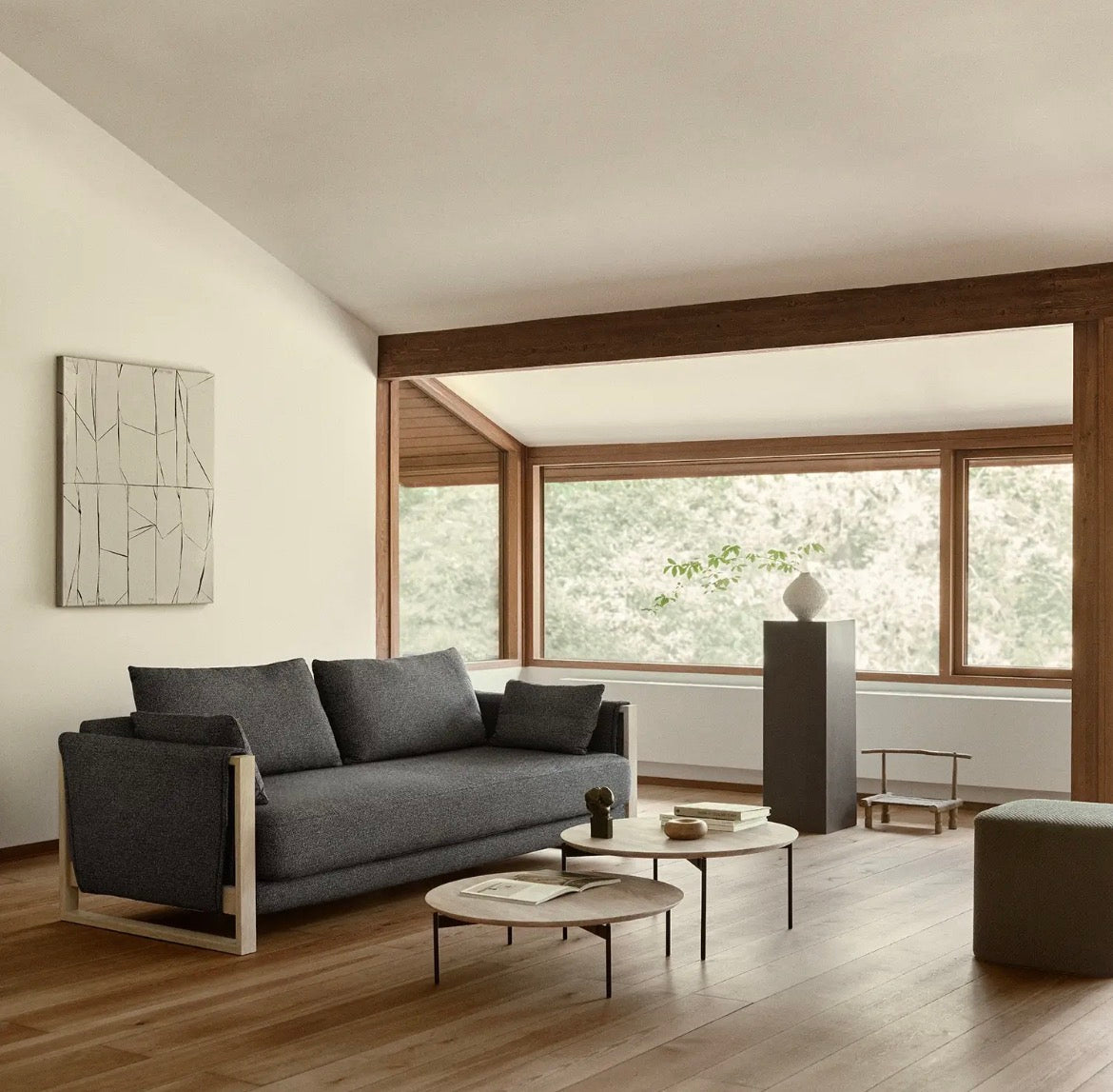 Softline MADISON Wood Sofa Bed dim CM W209 D95 H40/65/75