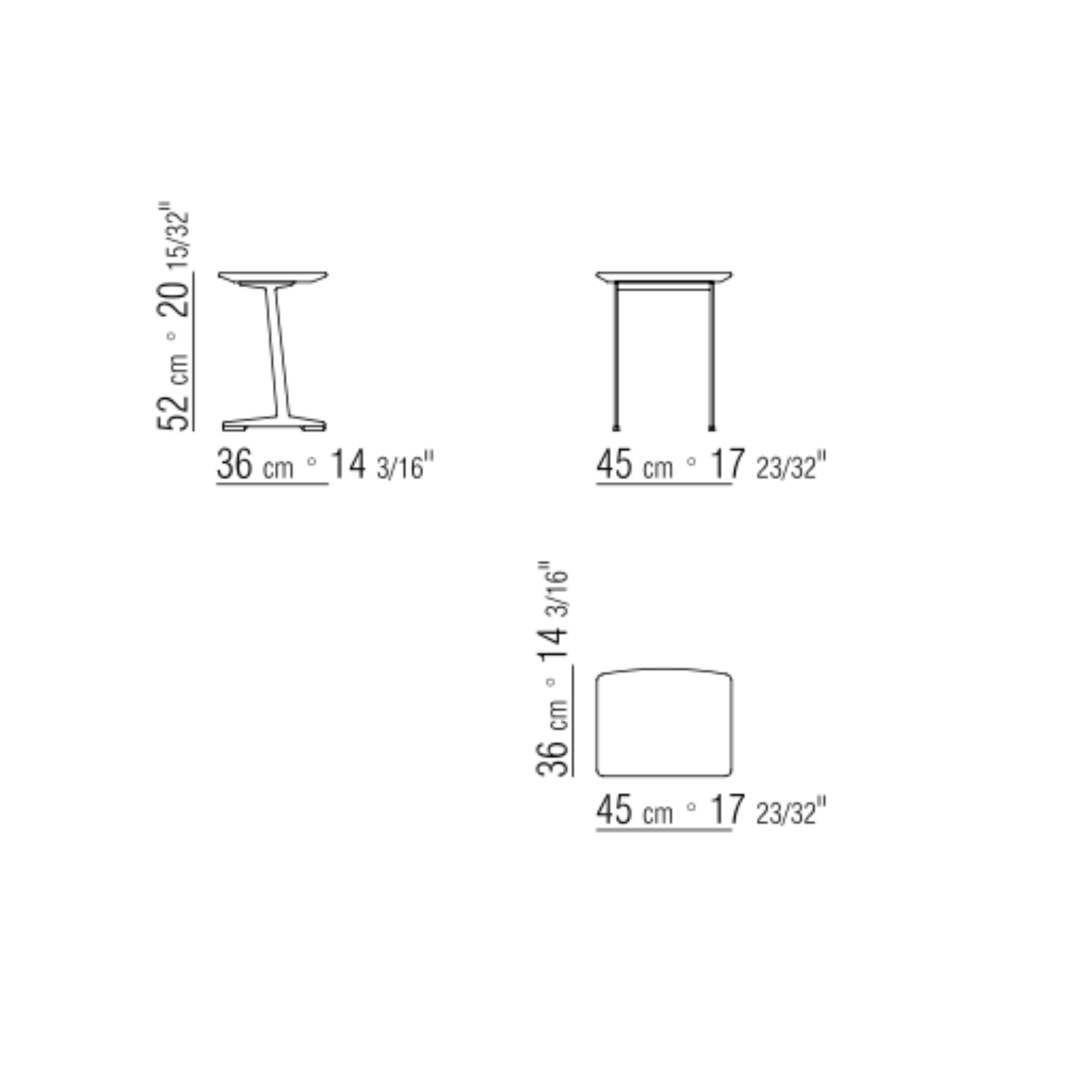 CESTONE SIDETABLE CM. 45X36