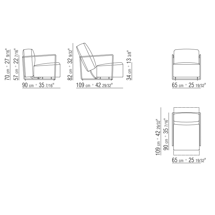 A.B.C ARMCHAIR W/MOV CM. 65X90, fabric: Leona_1373, metal: burnished black