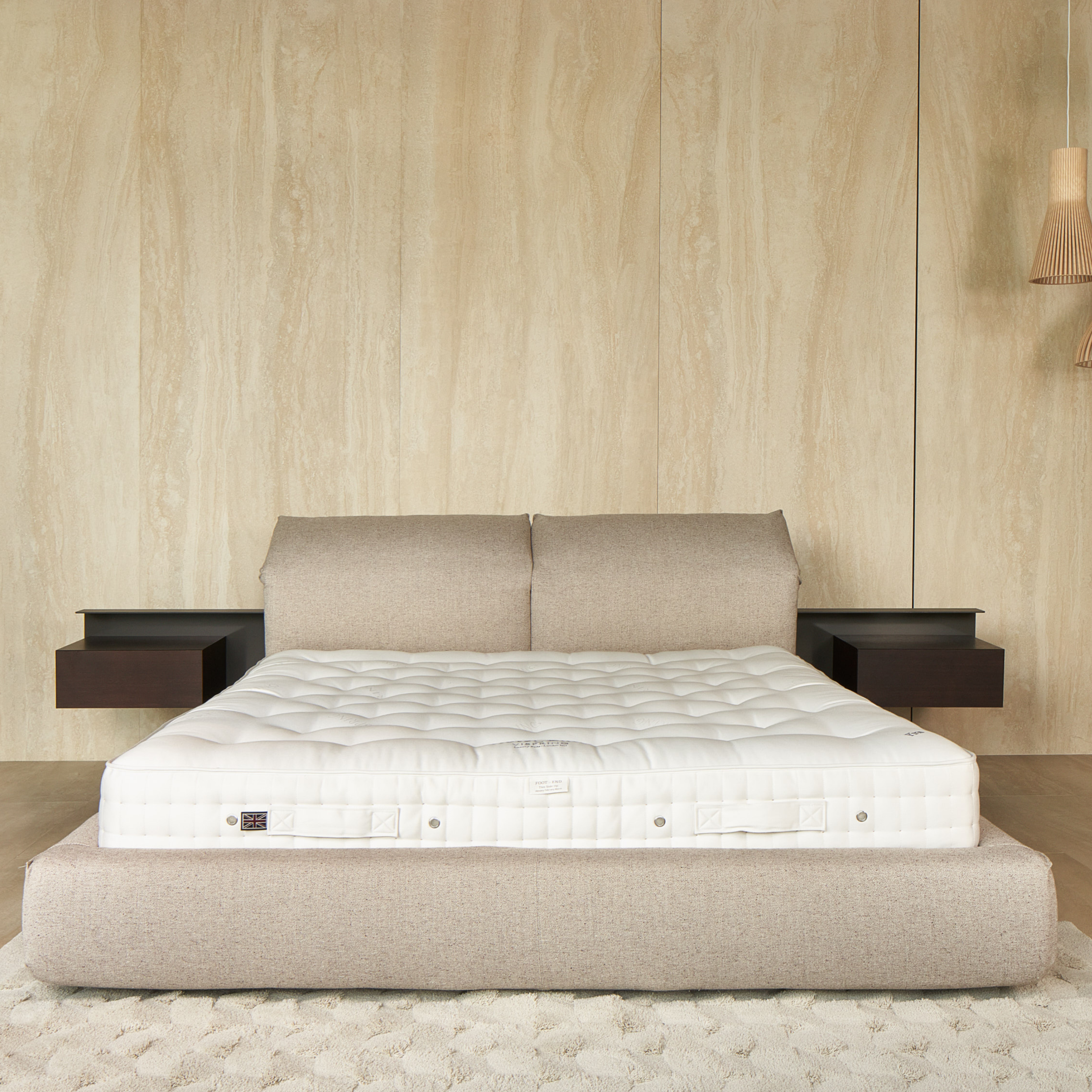 NEWBRIDGE CM204/326 x244 BEDFRAME WITH VISPRING MATTRESS