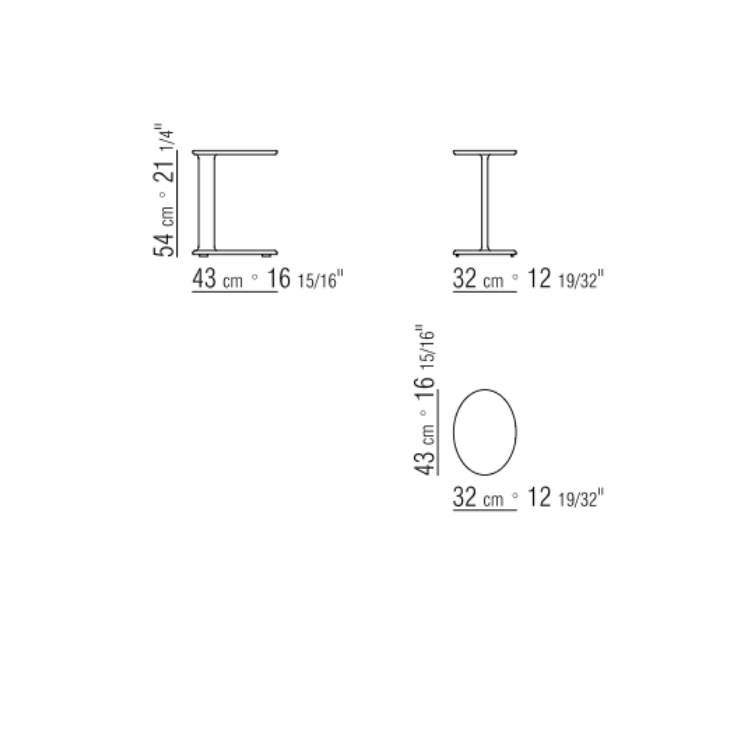 OLIVER SMALL TABLE CM. 32X43
