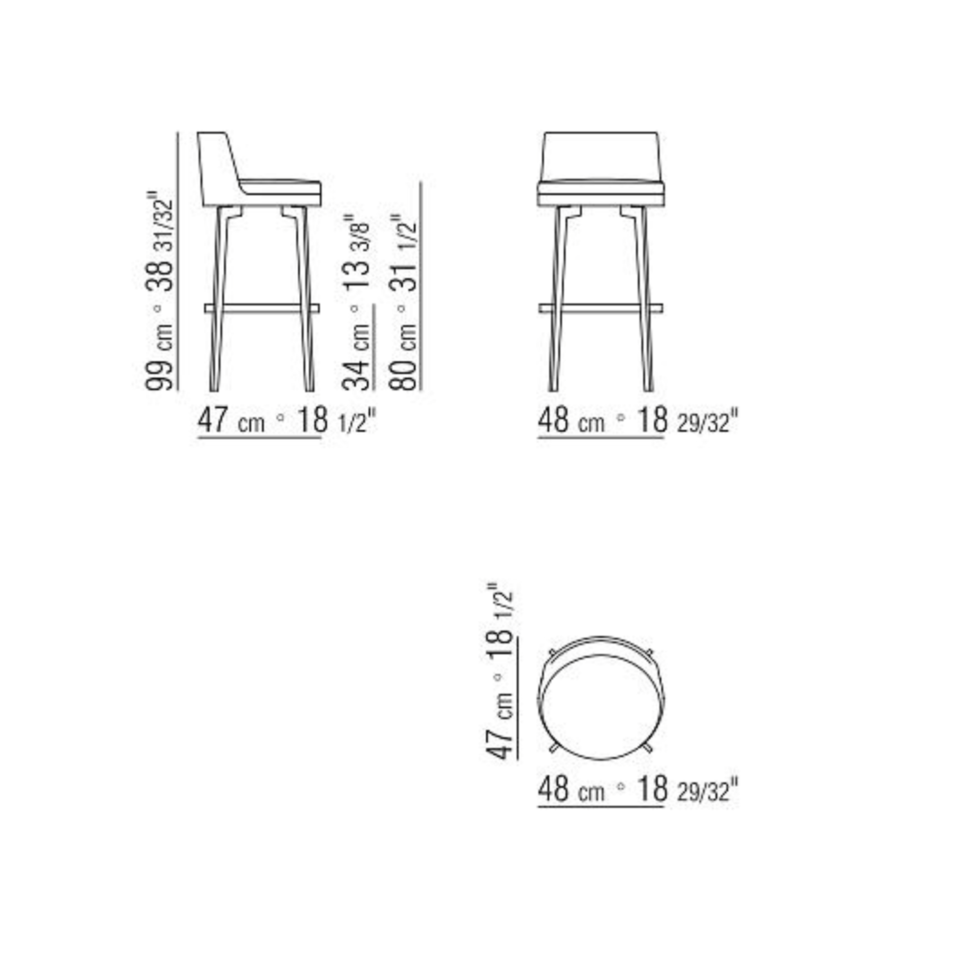 FEEL GOOD METAL BASE H.80, LEATHER