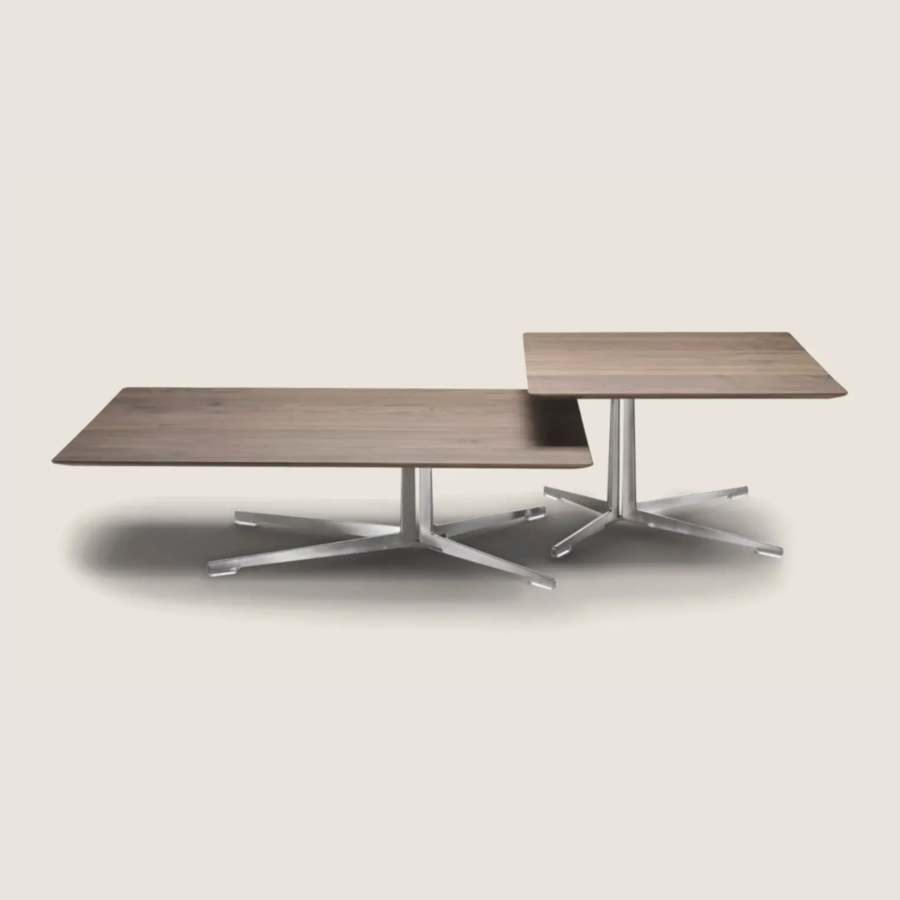 FLY SMALL TABLE CM. 80X80, ASHWOOD STAINED WENGE, BURNISHED