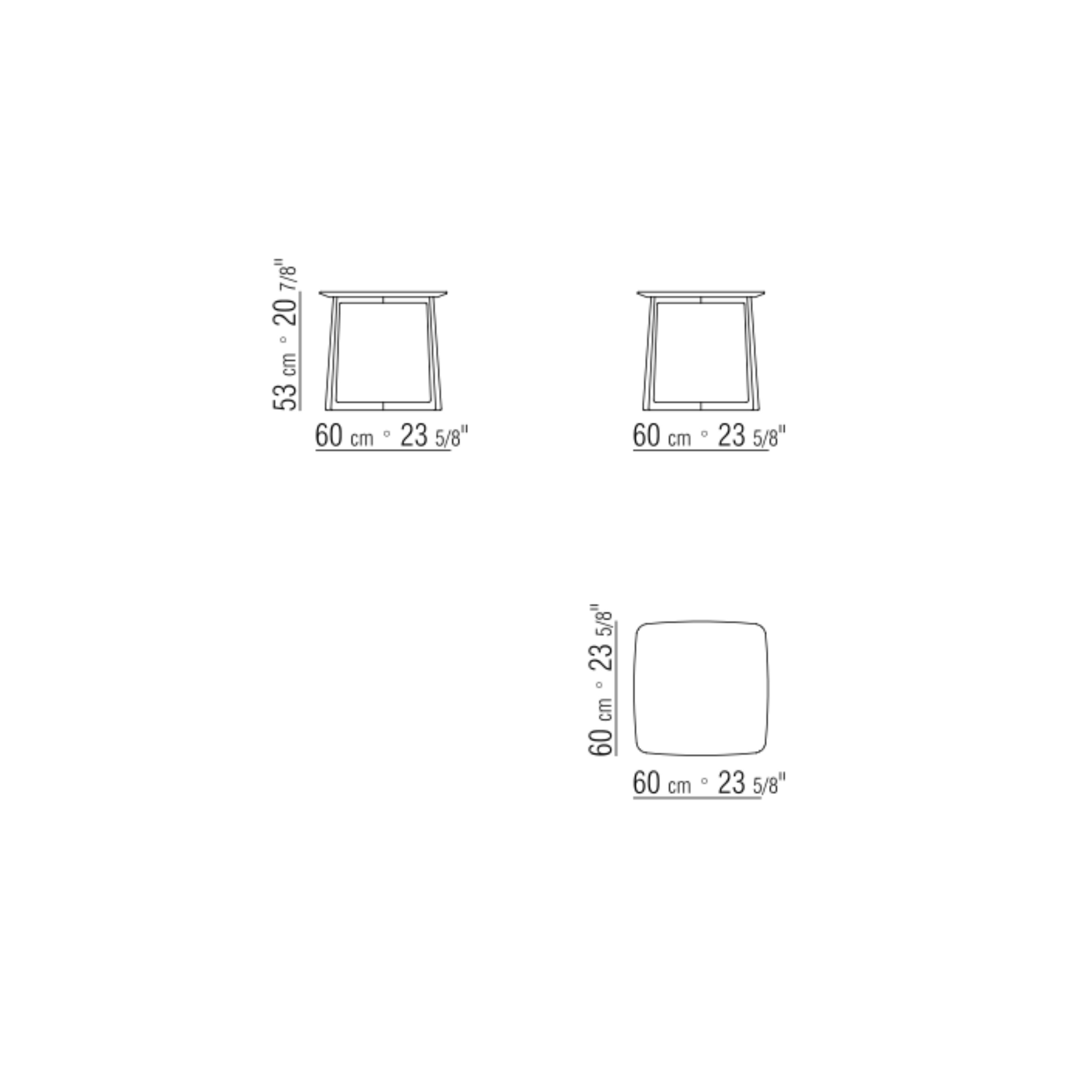 GIPSY SMALL TABLE SET OF 3, CM. 60X60 (1 QTY), MARBLE EMEPRADOR ; CM. 40X40 , MARBLE CALACATTA (2 QTY)