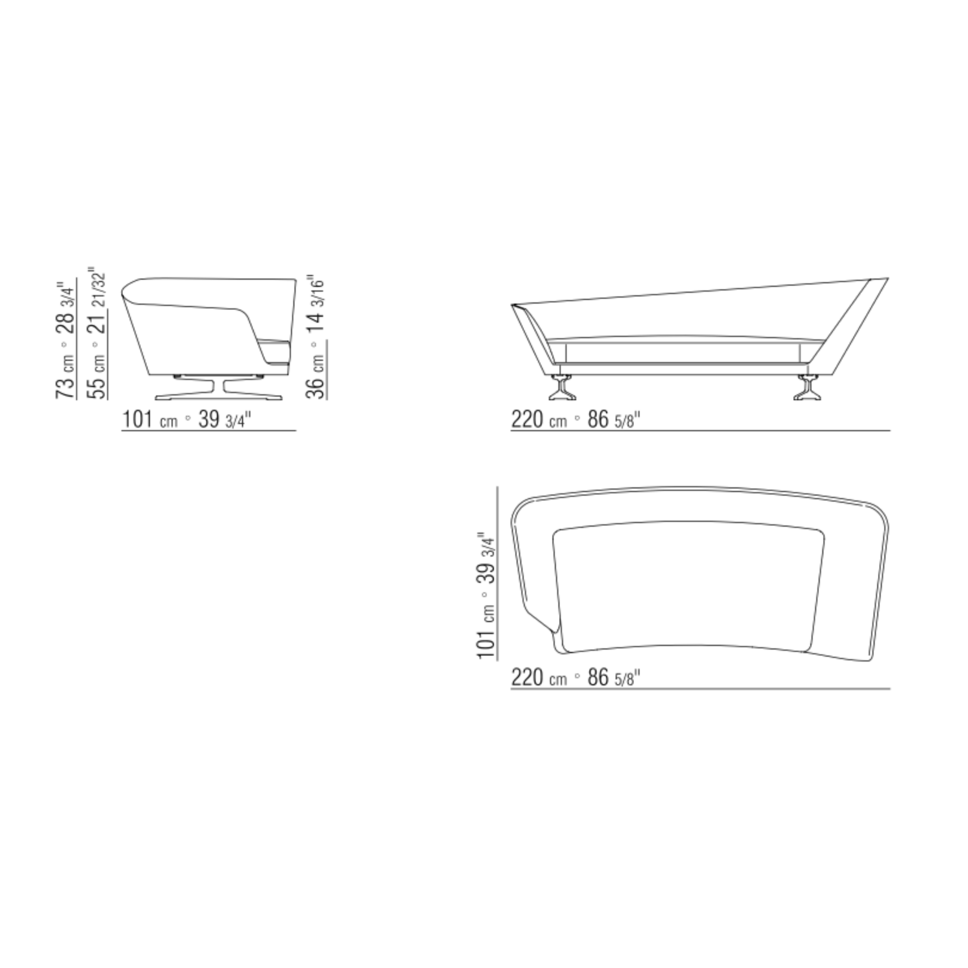 ZEUS DORMEUSE CM. 220X101