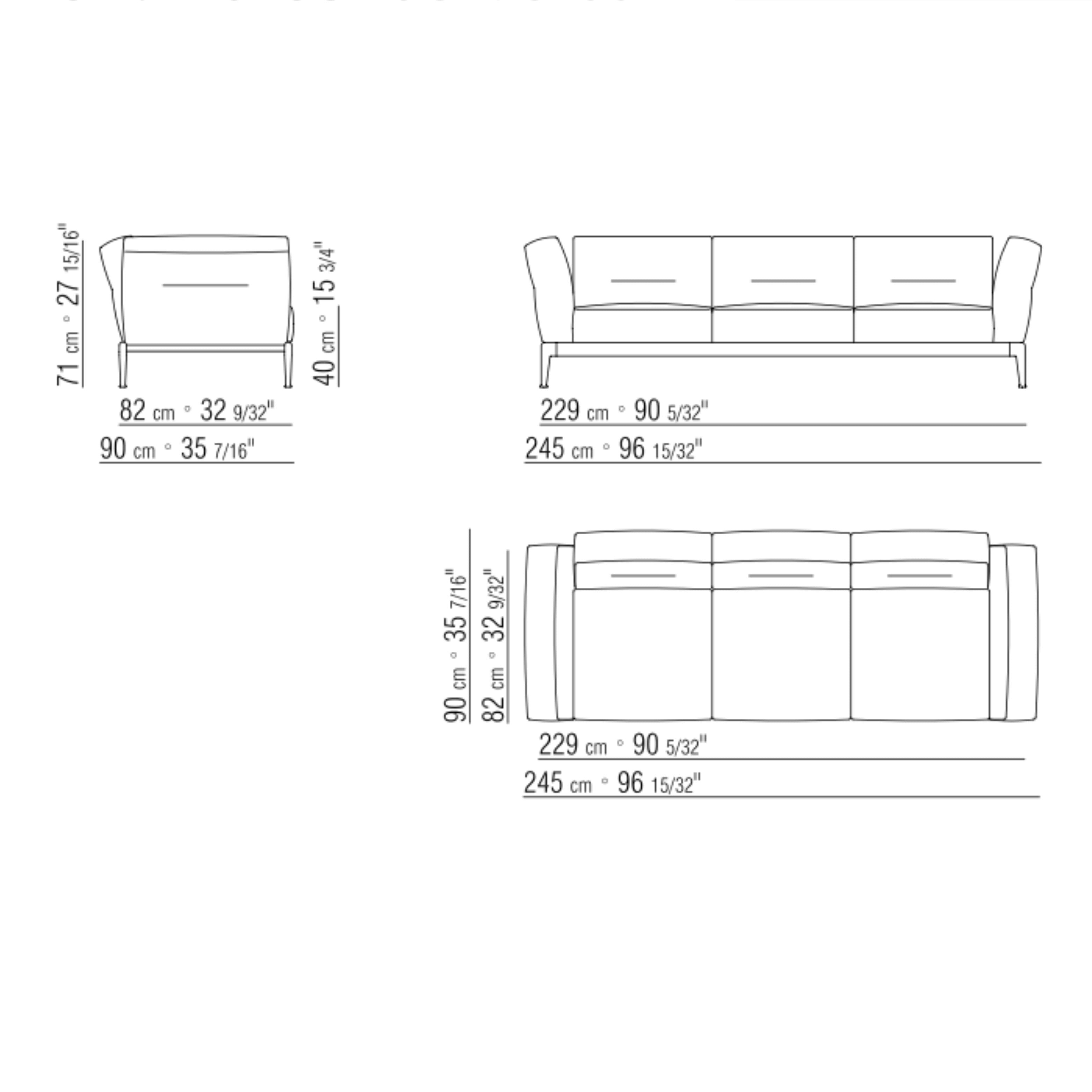 ADDA MAXI LEATHER CM.245X90 SOFA