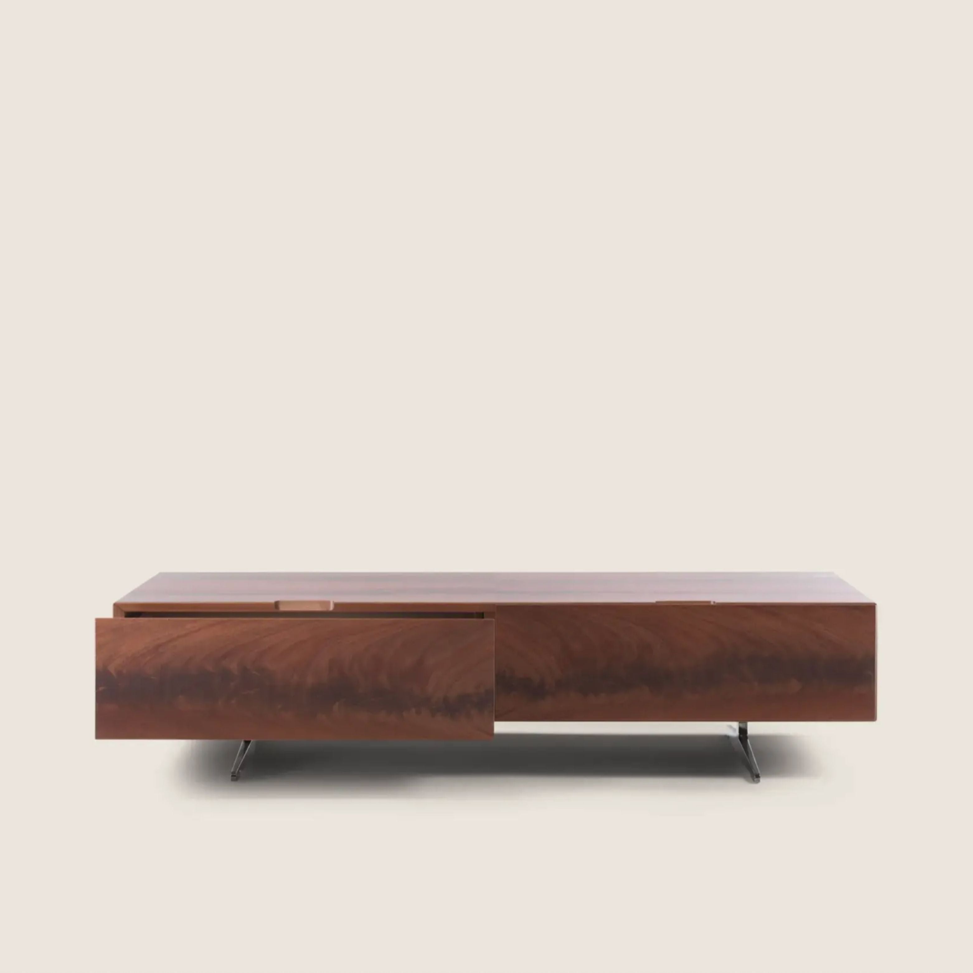 PIUMA CM.160X75 TV CABINET, IN FEATHER MAHOGANY