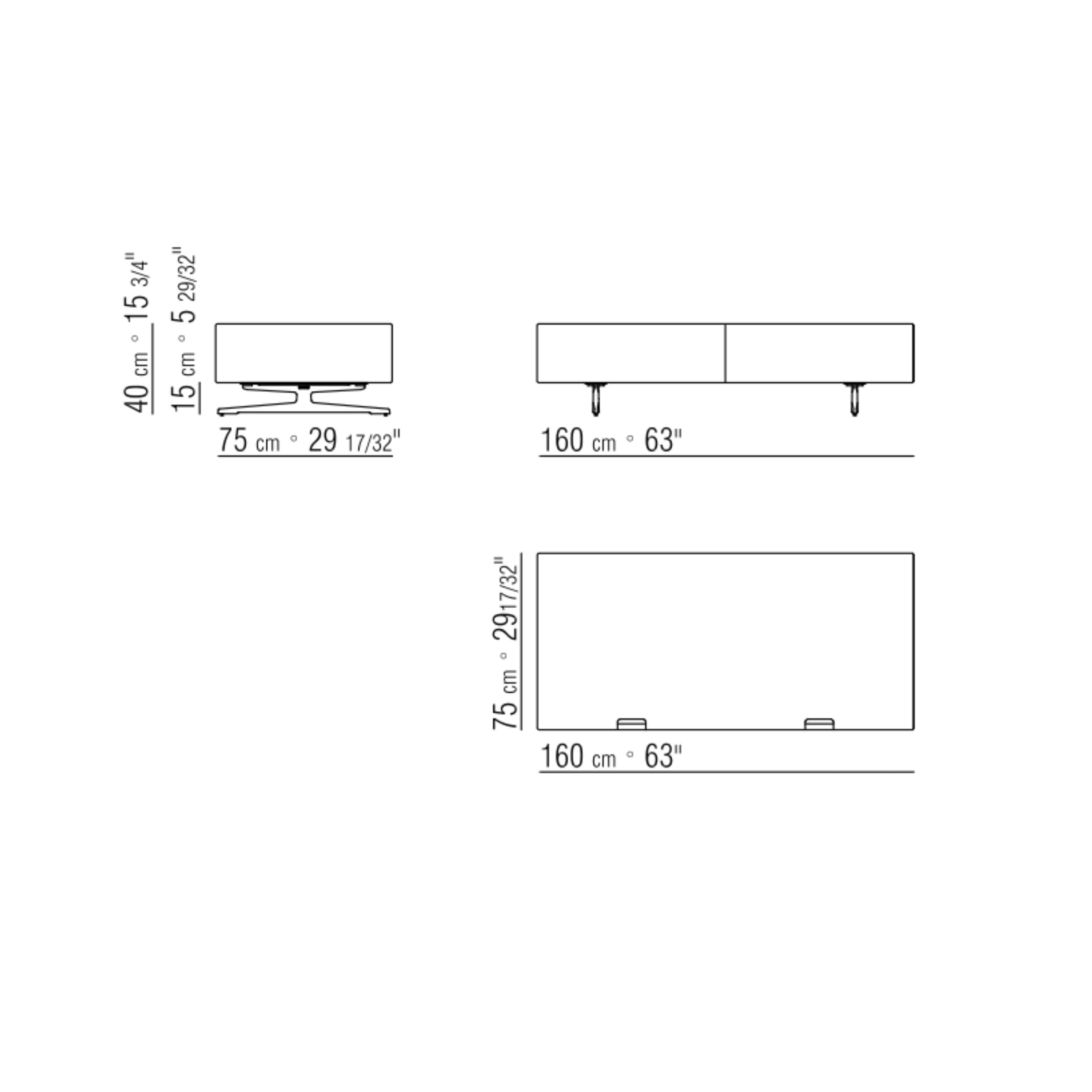 PIUMA CM.160X75 TV CABINET, IN FEATHER MAHOGANY