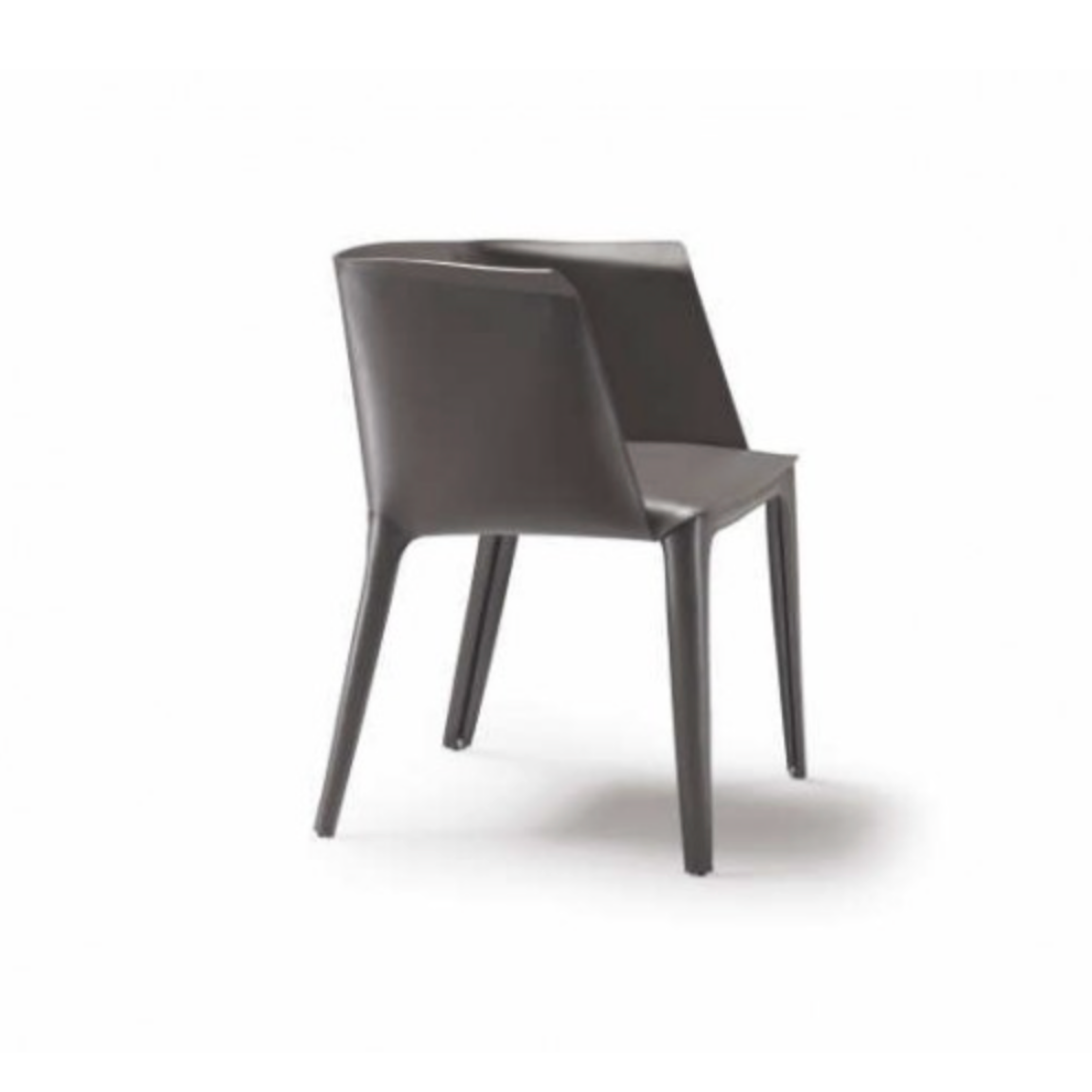 ISABEL LEATHER DINING ARMCHAIR CM. 58X56 SET OF 2