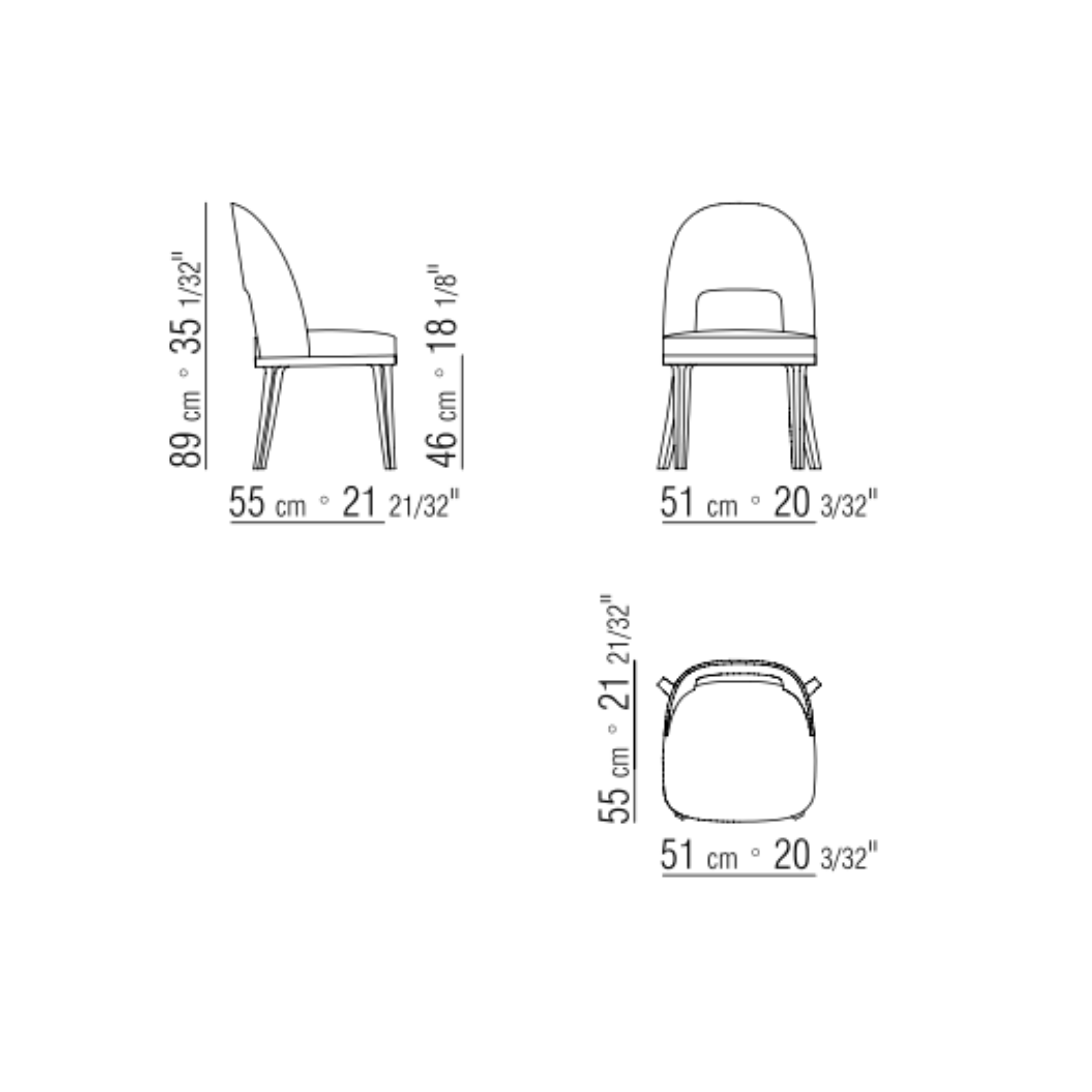 JUDIT CHAIR CM. 51X55