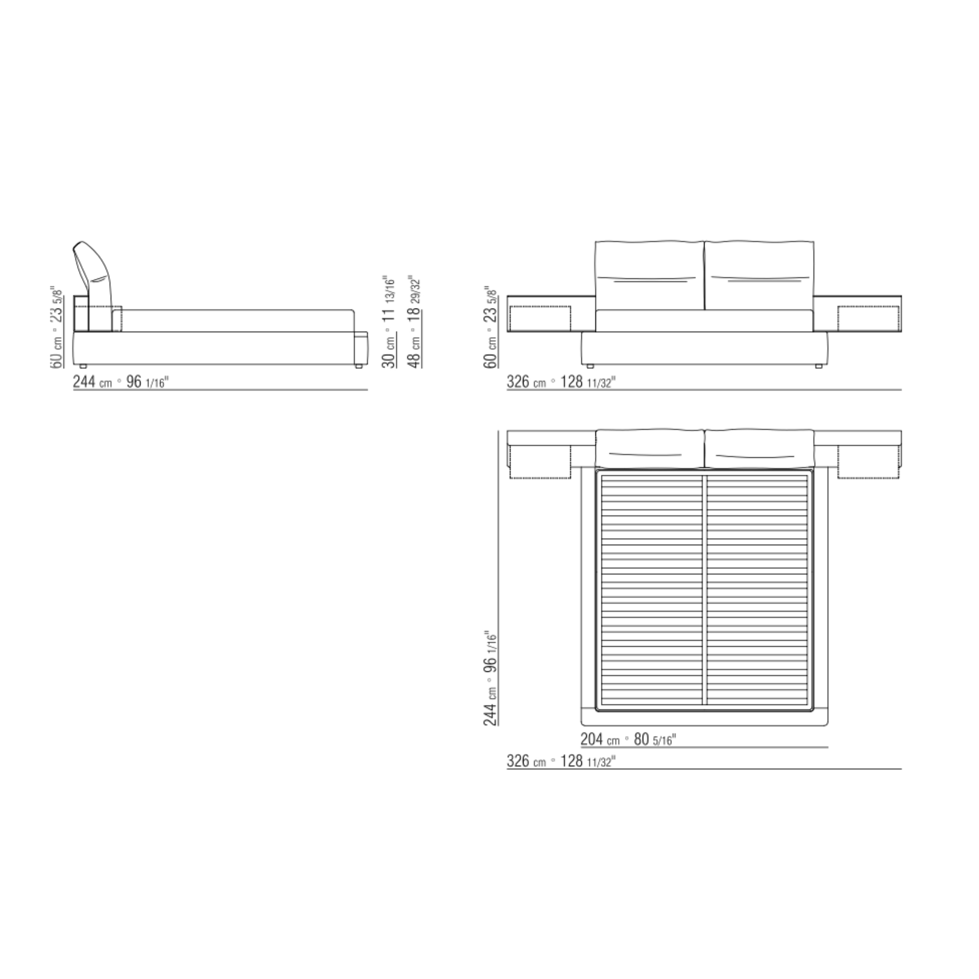 NEWBRIDGE CM204/326 x244 BEDFRAME WITH VISPRING MATTRESS